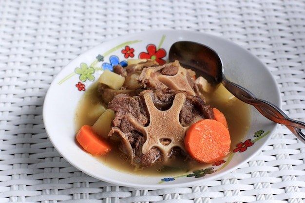 Indonesian Oxtail Soup or Sop Buntut