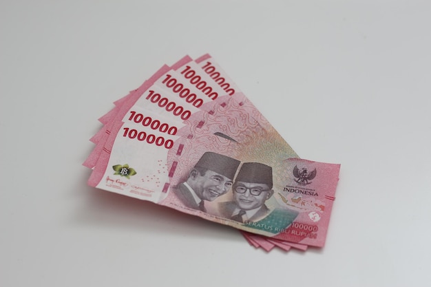 Indonesian rupiah banknotes series with the value of one hundred thousand rupiah IDR 100000 issued since 2022