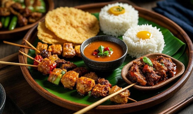indonesian satay platter