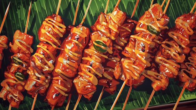 Indonesian Sate Ayam Deliciously Grilled Chicken Skewers