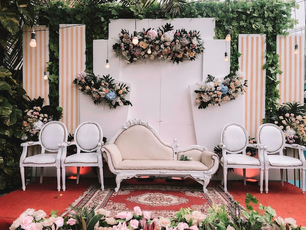 simple wedding stage decorations