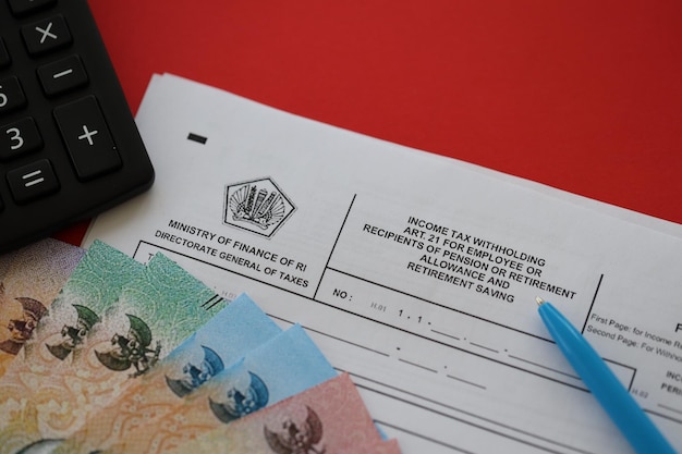 Indonesian tax form a income tax withholding art for employee or recipients of pension