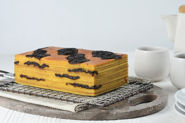 indonesian Thousand Layer Cake or lapis legit cake