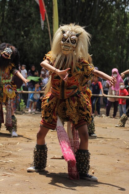 Photo indonesian traditional dance barong