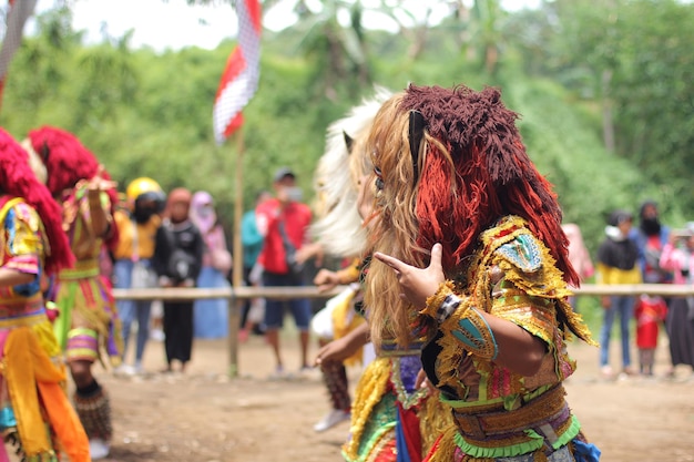 Photo indonesian traditional dance barong