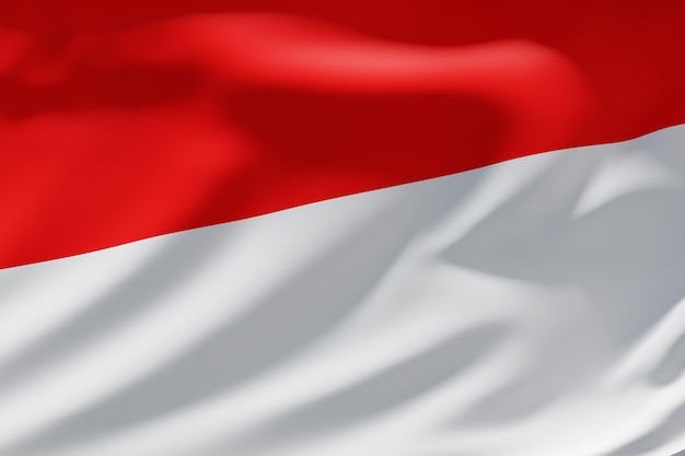 Indonesian Waving Flag Background