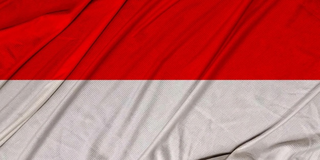 Indonesië 3d getextureerde wapperende vlag