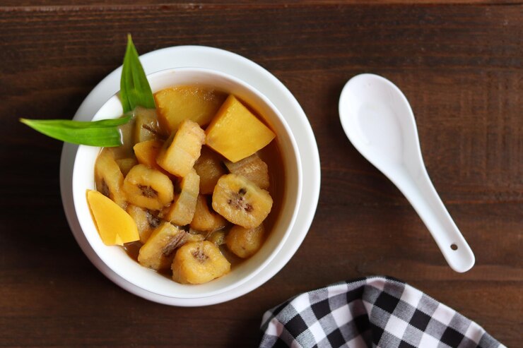 Indonesische Dessert Kolak met Banaan