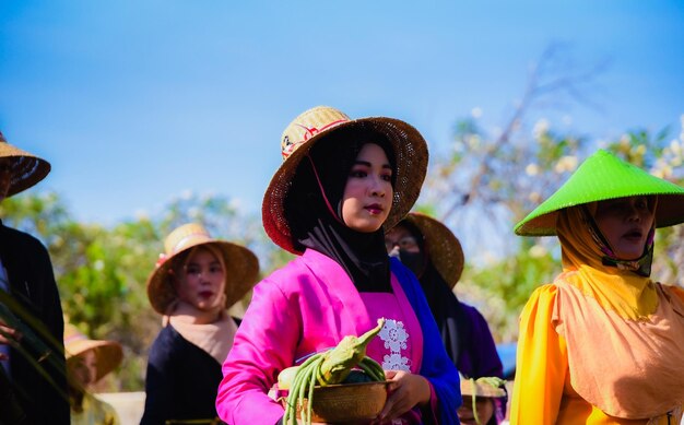 Indonesische onafhankelijkheidscarnaval in het dorp Brenkok Paciran