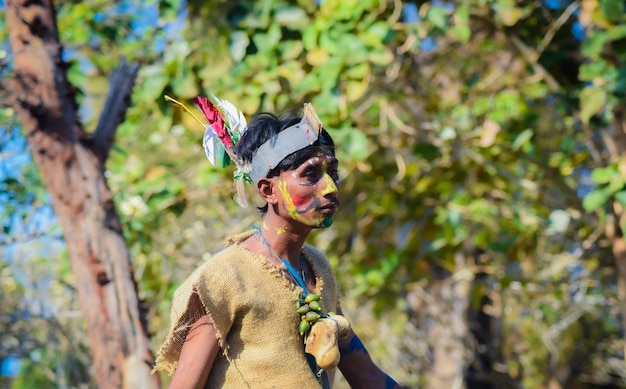 Indonesische onafhankelijkheidscarnaval in het dorp Brenkok Paciran