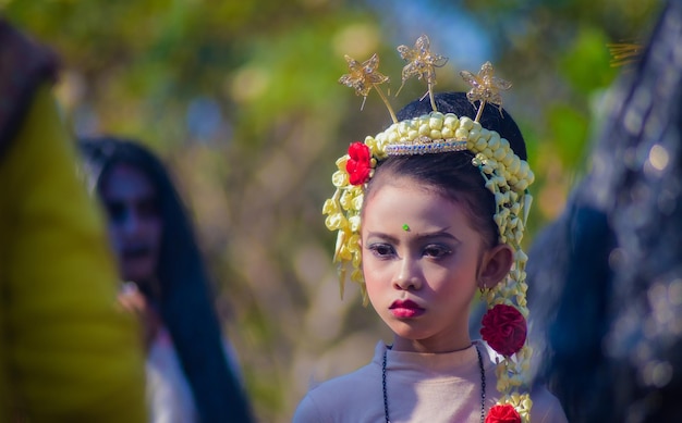 Indonesische onafhankelijkheidscarnaval in het dorp Brenkok Paciran