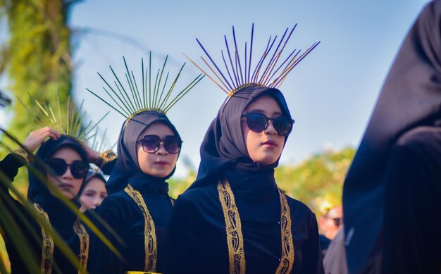 Indonesische onafhankelijkheidscarnaval in het dorp Brenkok Paciran