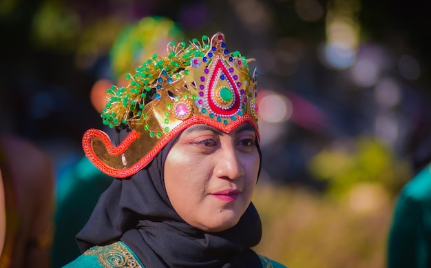 Indonesische onafhankelijkheidscarnaval in het dorp Brenkok Paciran