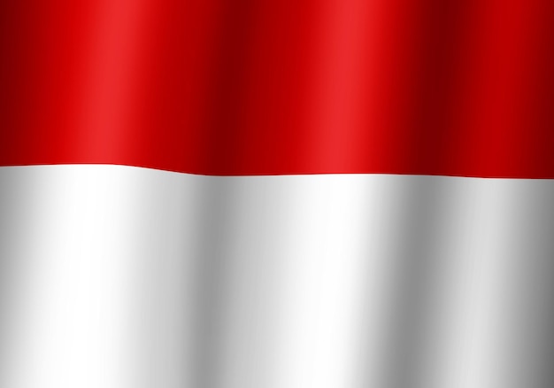 Indonesische vlag 3d illustratie close-up weergave