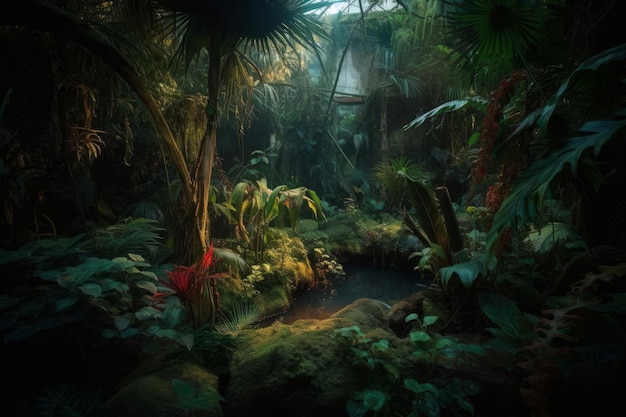 Indoor Botanical Tropical Jungle Landscape