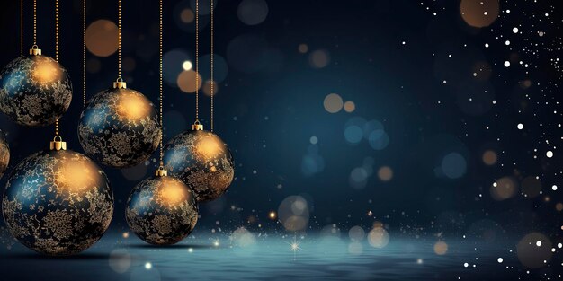 Indoor Christmas ball decoration and bokeh background