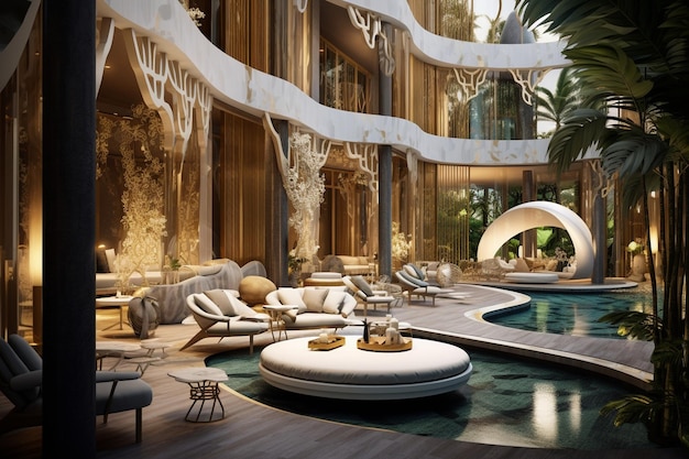 Indoor design of luxury resort