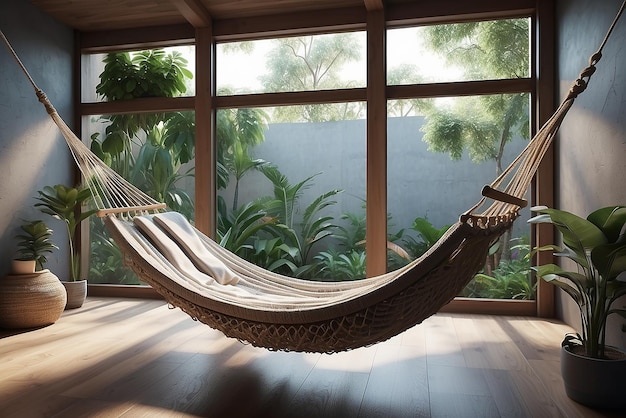 Indoor Hammock Relaxation Spot