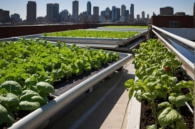 Indoor Hydroponic Farm at Night