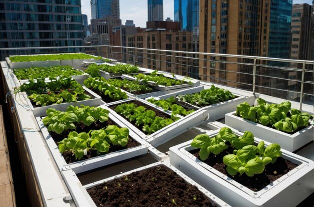 Indoor Hydroponic Farm at Night