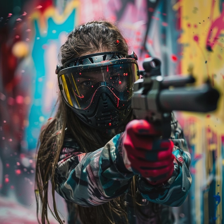 Photo indoor paintball yearround fun