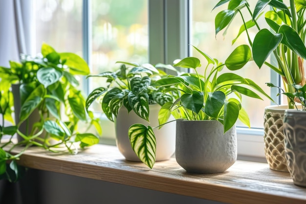 自然と新鮮さを加える室内植物