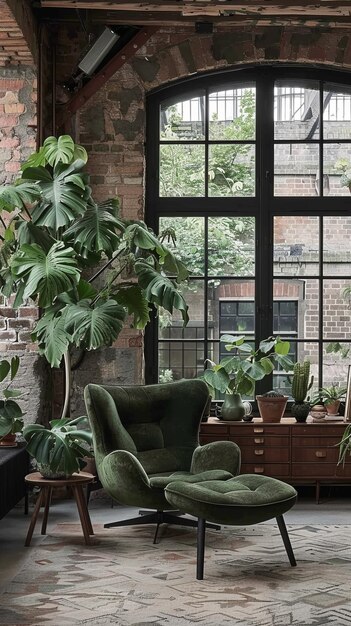Premium Photo | Indoor plants in a living room