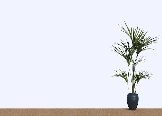 Photo indoor plants in pots made of black marble on a brown floor and white background