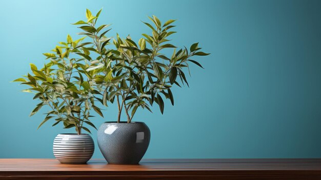 The indoor potted plants decoration in modern room generative ai