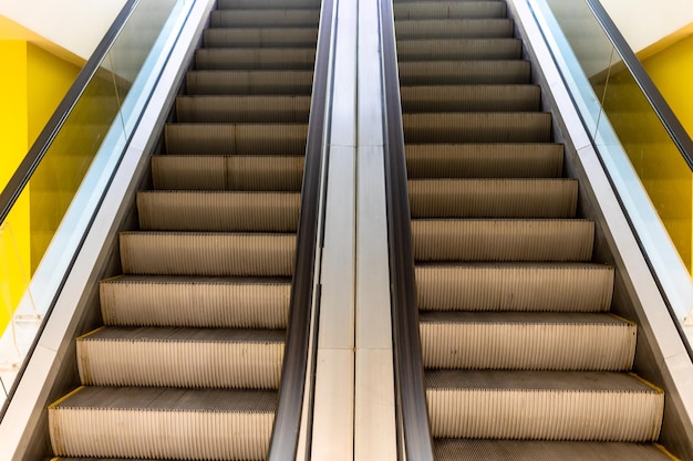 Indoor underground parking escalator