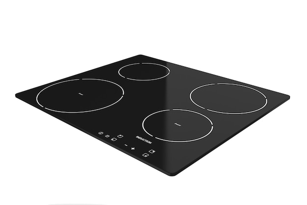 Induction cooktop stove on a white background