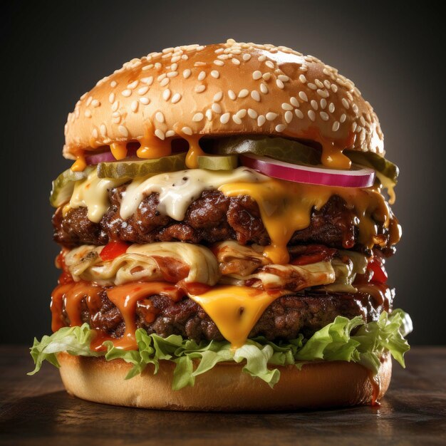 Indulge in an amazing delicious cheeseburger a symphony of flavors that satisfies cravings and ele