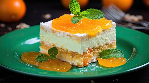 Indulge in the delightful combination of tangy oranges and velvety whipped cream