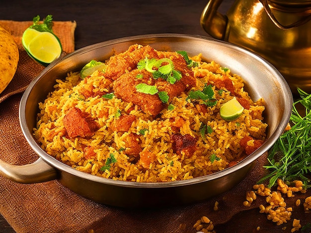 Indulge in the rich flavors of our biriyani perfectly captured in a mouthwatering image cinematic