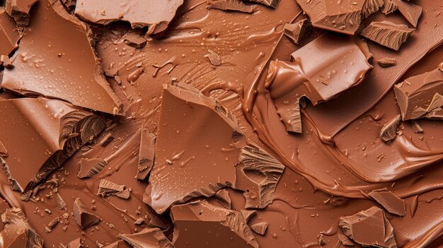 Photo indulge in the velvety texture of milk chocolate pieces