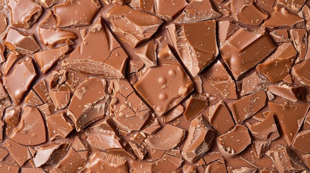 Indulge in the velvety texture of milk chocolate pieces