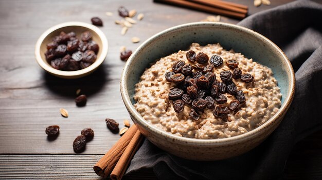 Indulgent Elegance Oat Porridge with a Drizzle of Dark Chocolate