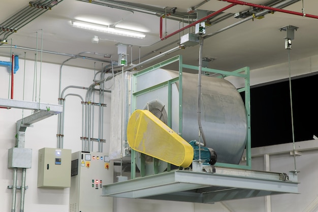 Ventilatore centrifugo industriale negli impianti di ventilazione.