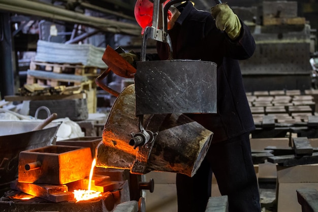 Industrial chill casting The process of for filling out mold with molten metal