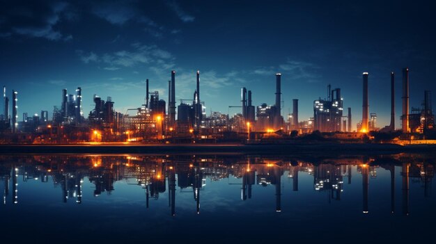 Industrial Cityscape Background