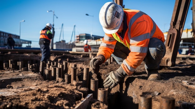 Industrial Construction Pile Driving Operations