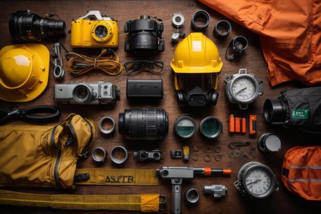 Foto attrezzature di sicurezza per la costruzione industriale per la protezione della sicurezza personale