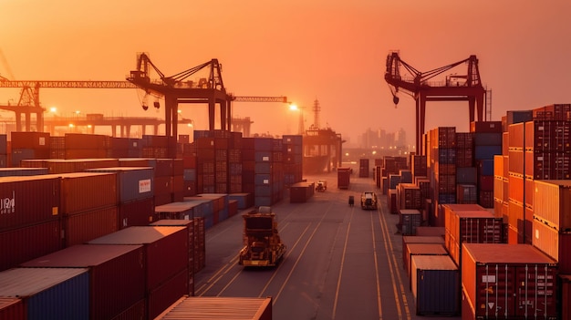 Промышленный контейнерный двор для логистического импорта Экспортный бизнес