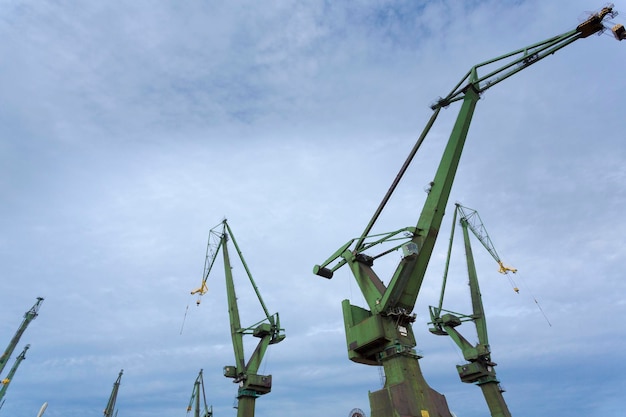 Industrial cranes in Gdansk shipyards