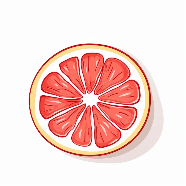 Industrial Design Grapefruit Image with Strong Graphic Elements