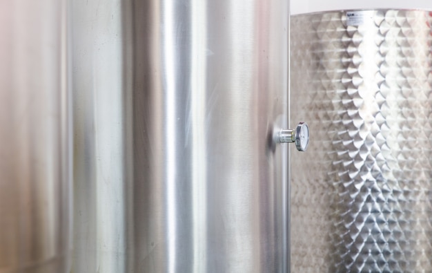 Photo industrial detail of a small brewery dedicated to premium production of beer