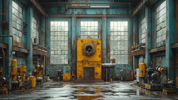 Industrial factory interior