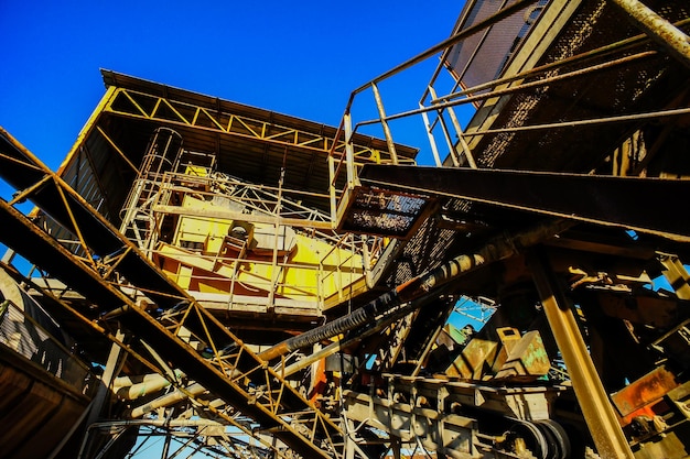 Industrial gravel quarry and sand stone refinery