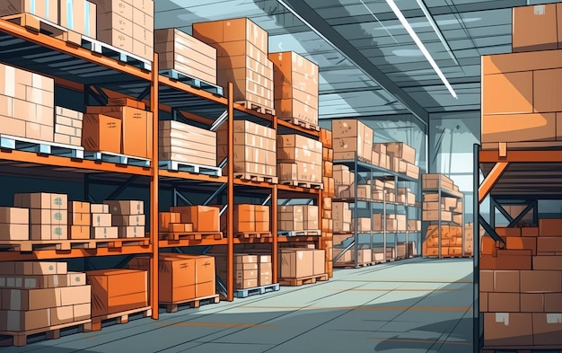 Industrial Inventory Inside the Warehouse Generative AI