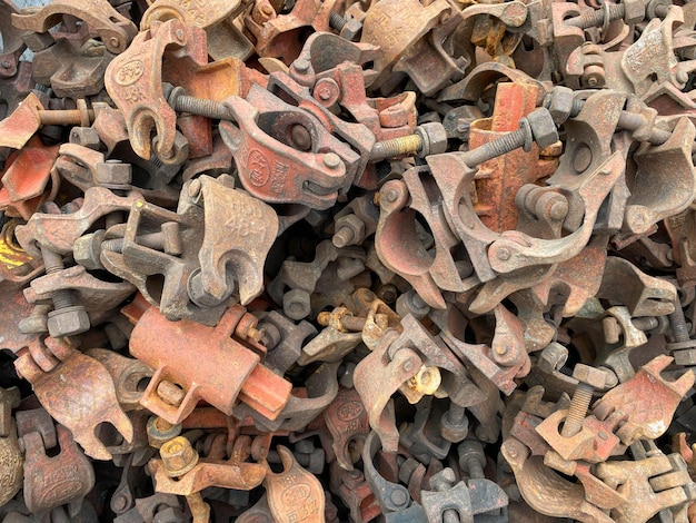 Industrial iron rusty metal clamps clamps hardware fasteners for chemical industry or construction